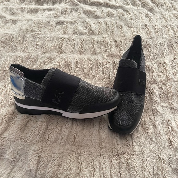 MICHAEL Michael Kors Felix Slip-On Wedge Trainers. - Picture 9 of 13